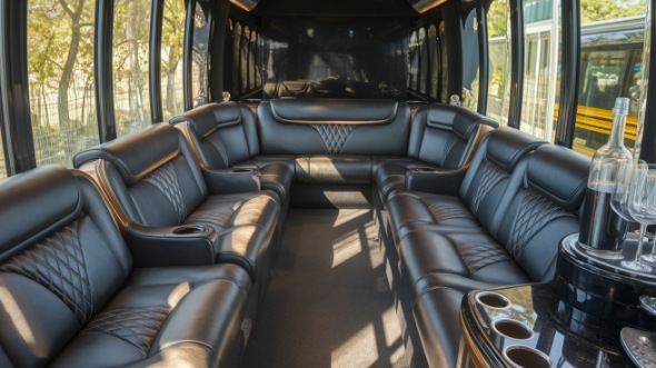 party bus rental interior