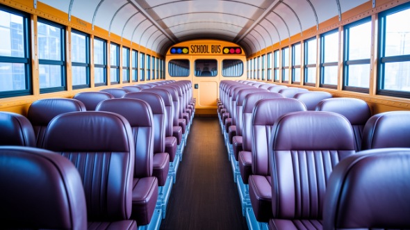 school bus rental interior